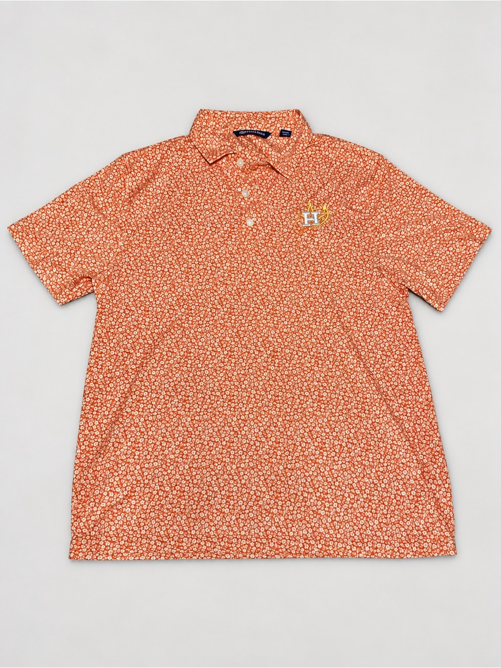Houston Astros Orange Floral Polo by Cutter & Buck